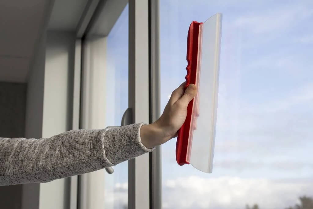 Flexible silicone car squeegee red